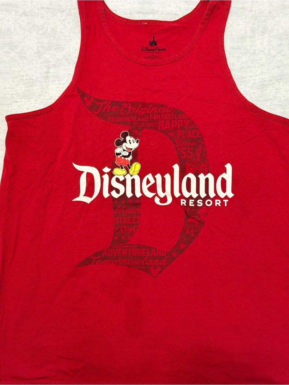 Disney Red Disneyland Resort Mickey Tank Top XL